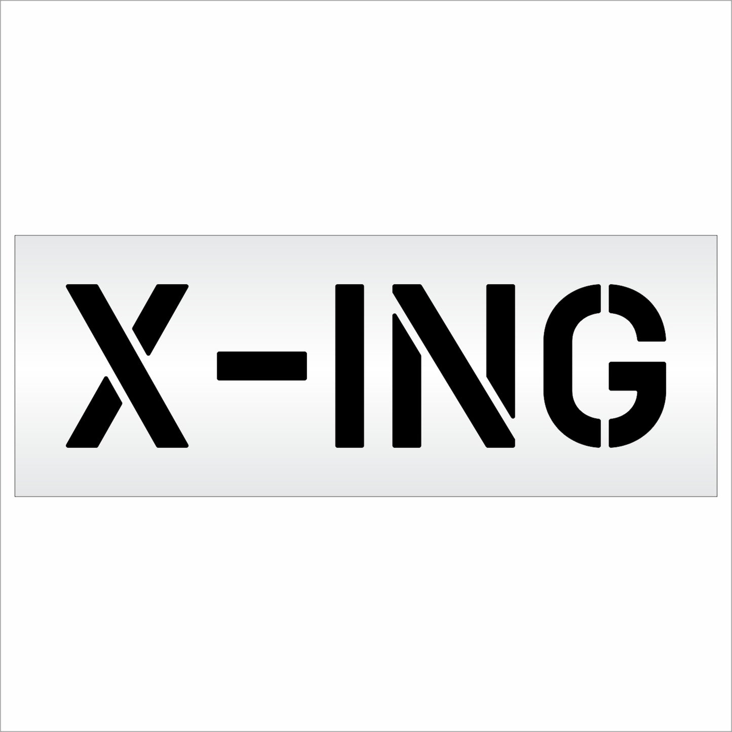 10 Inch X-ING Wording Stencil – for Parking Lot and Area Labeling Stencil