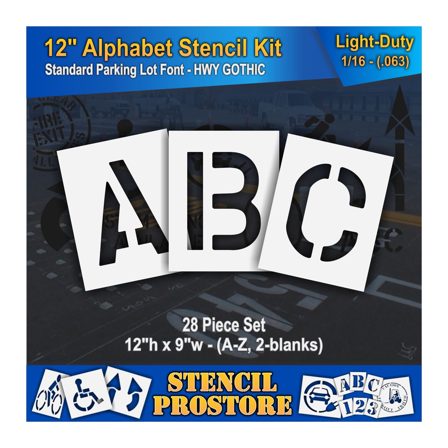 12" Alphabet Kit Stencil