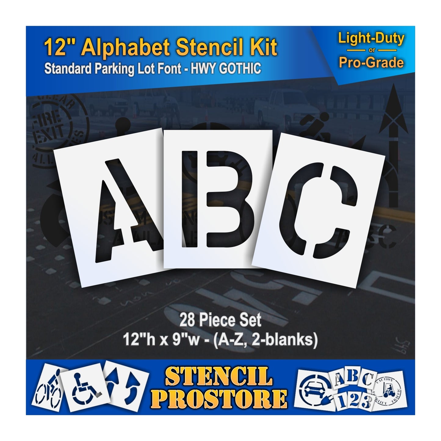 12" Alphabet Kit Stencil