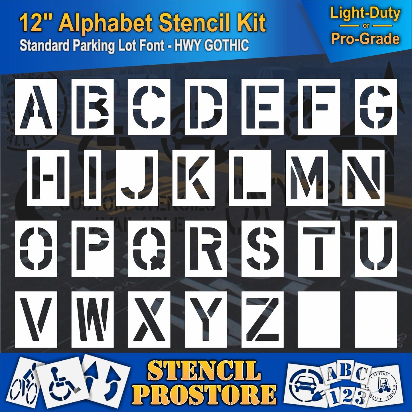 12" Alphabet Kit Stencil