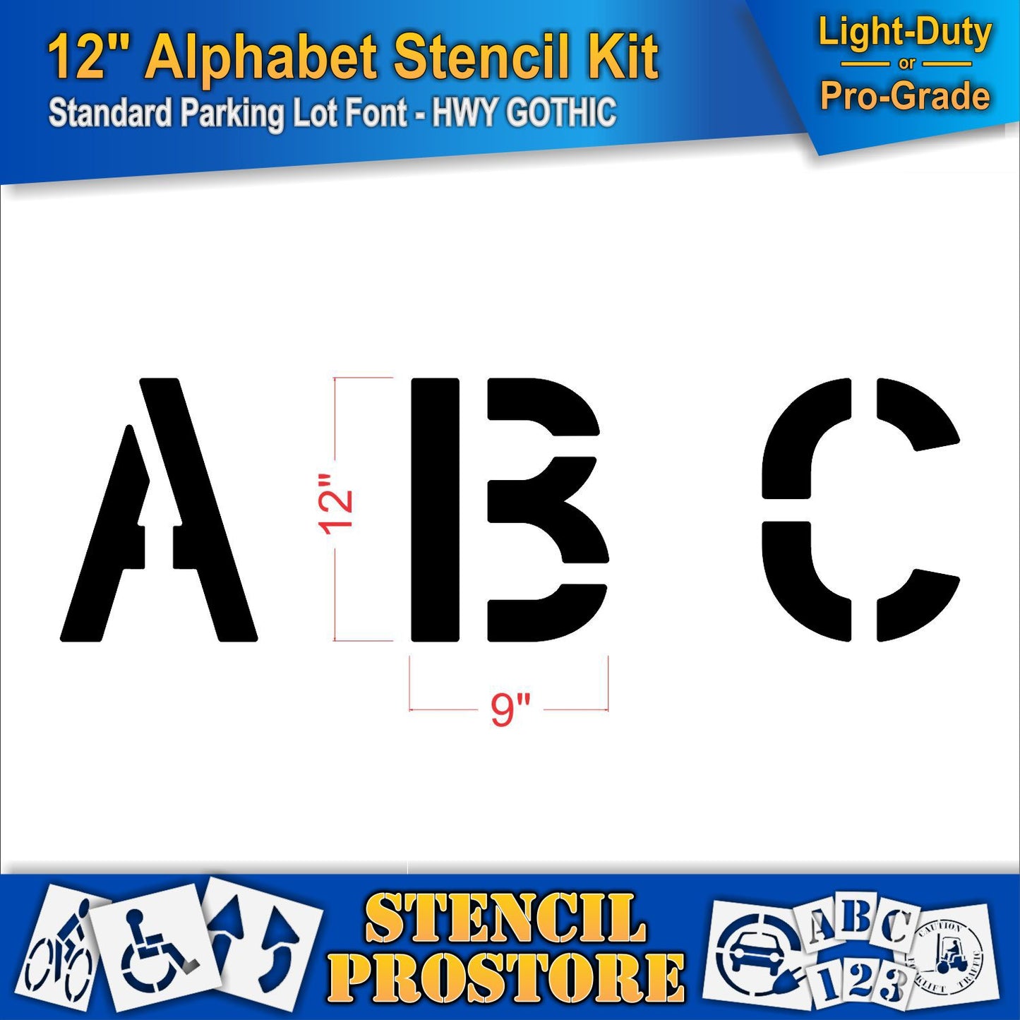 12" Alphabet Kit Stencil