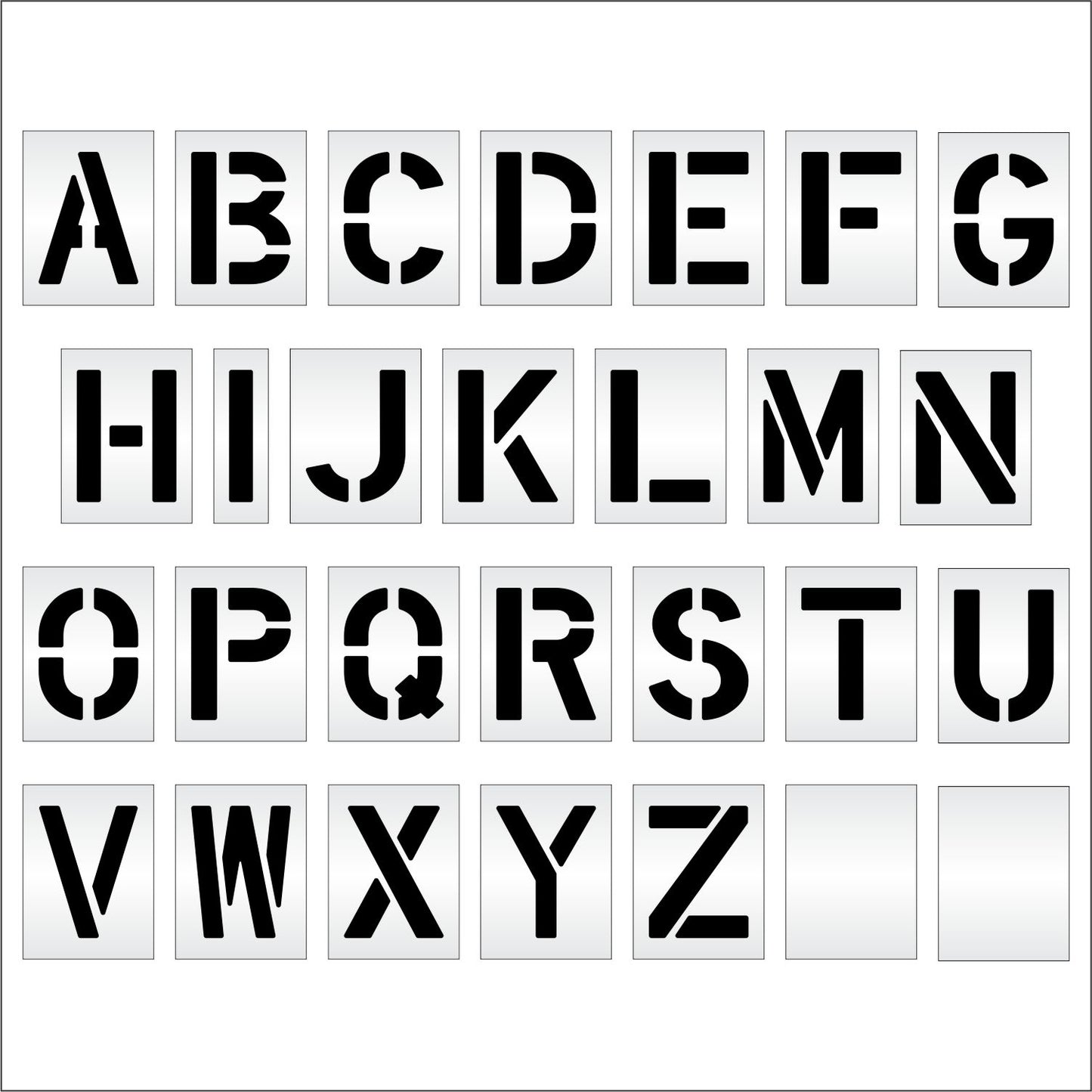 12" Alphabet Kit Stencil