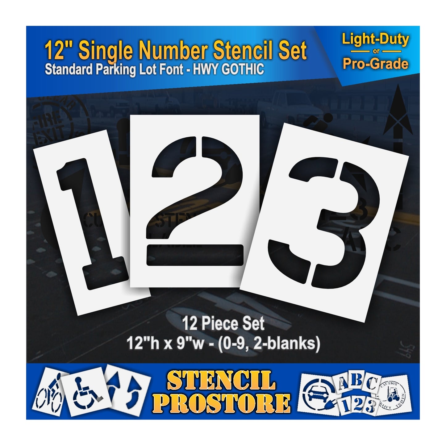 12" Number Kit Stencil