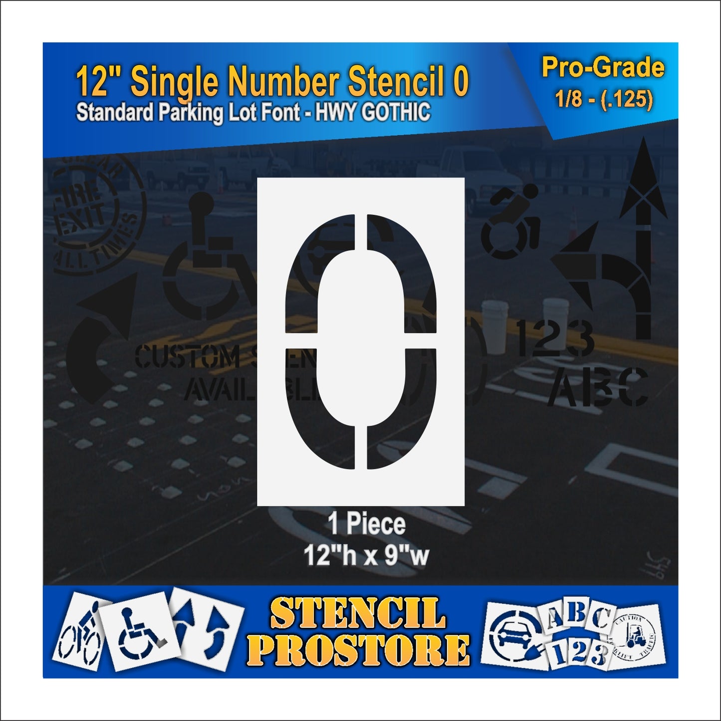 12" Number Kit Stencil