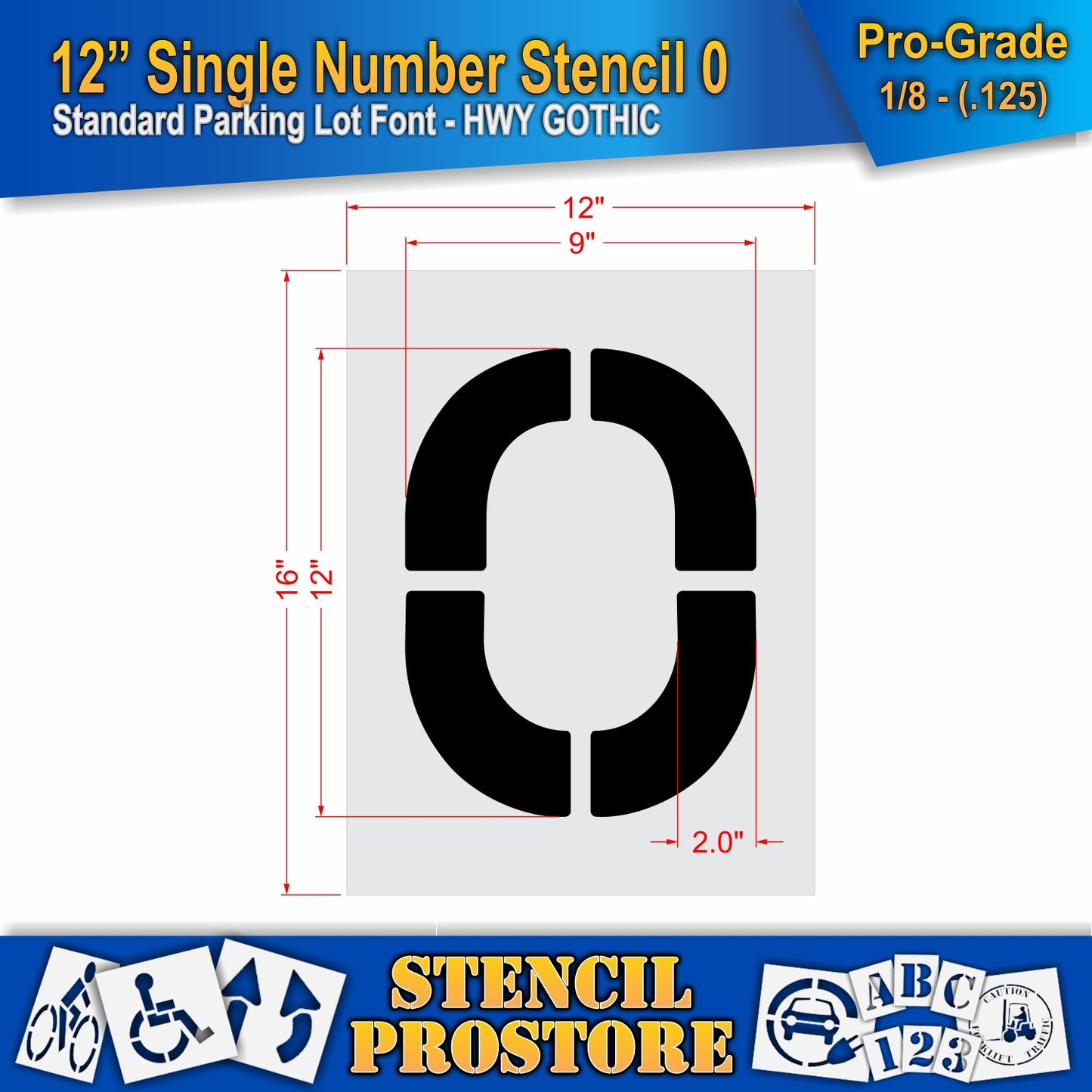12" Number Kit Stencil