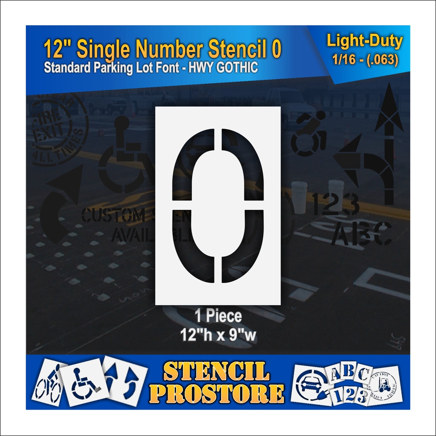 12" Number Kit Stencil