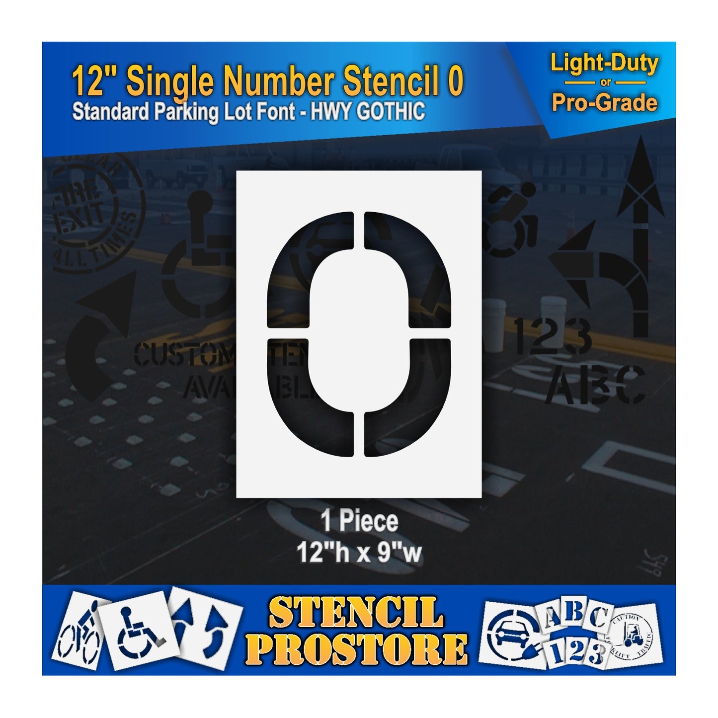 12" Number Kit Stencil