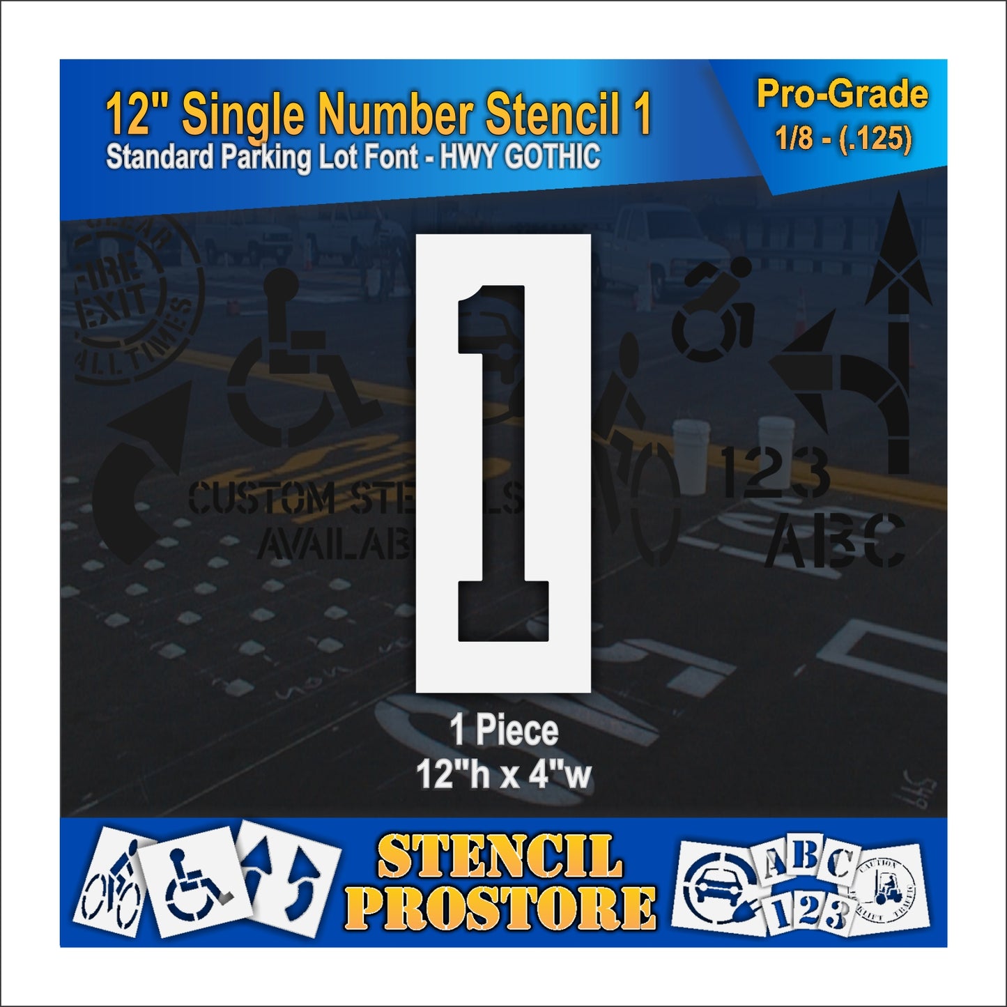 12" Number Kit Stencil