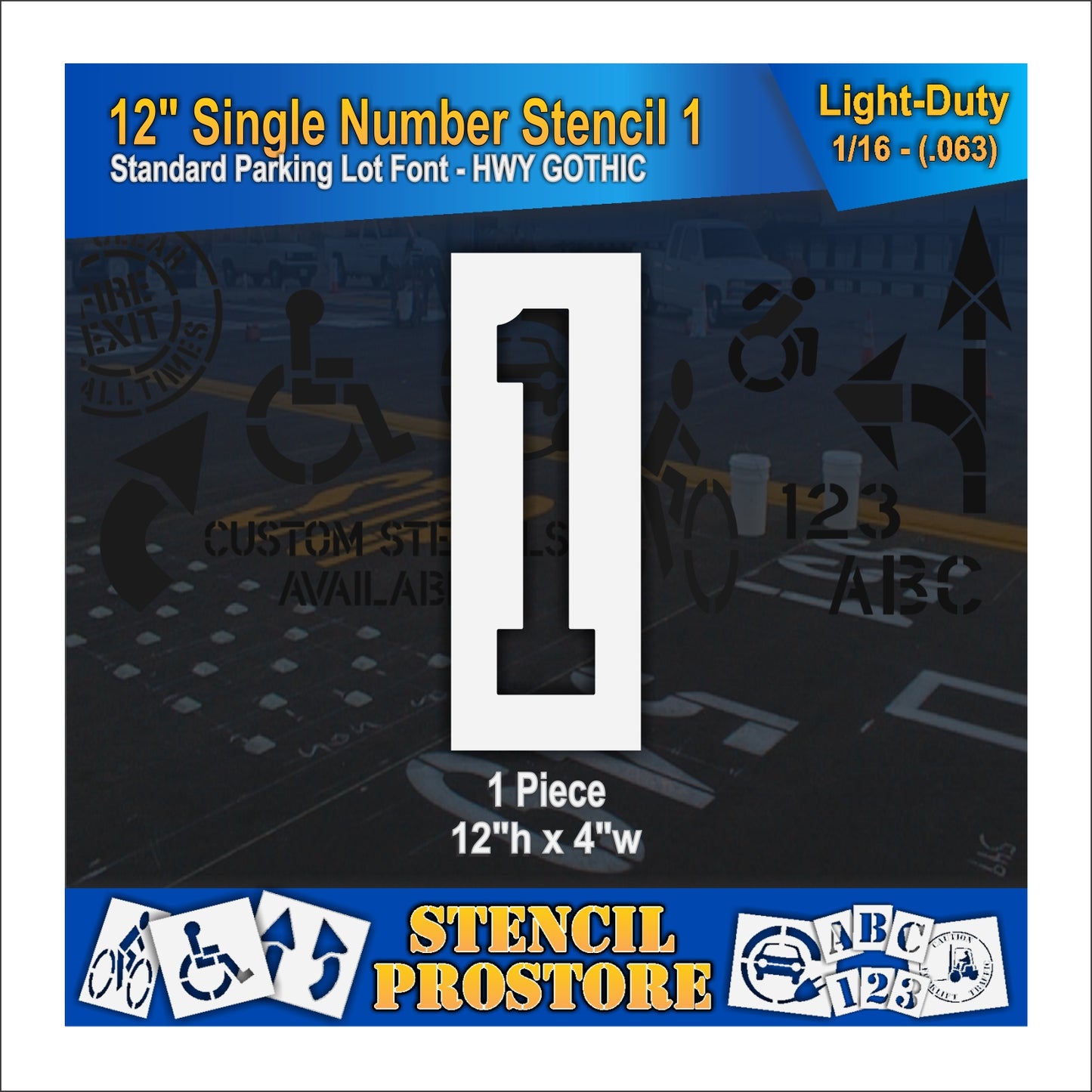 12" Number Kit Stencil