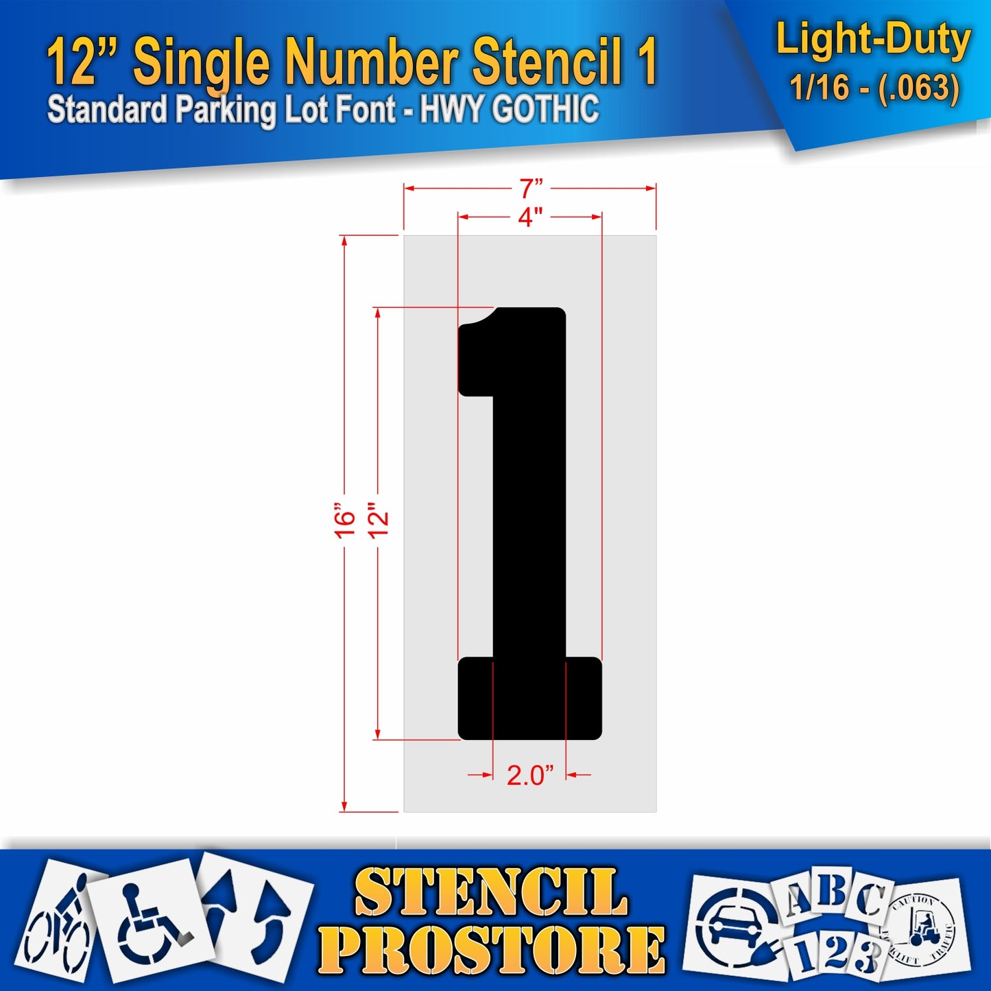 12" Number Kit Stencil