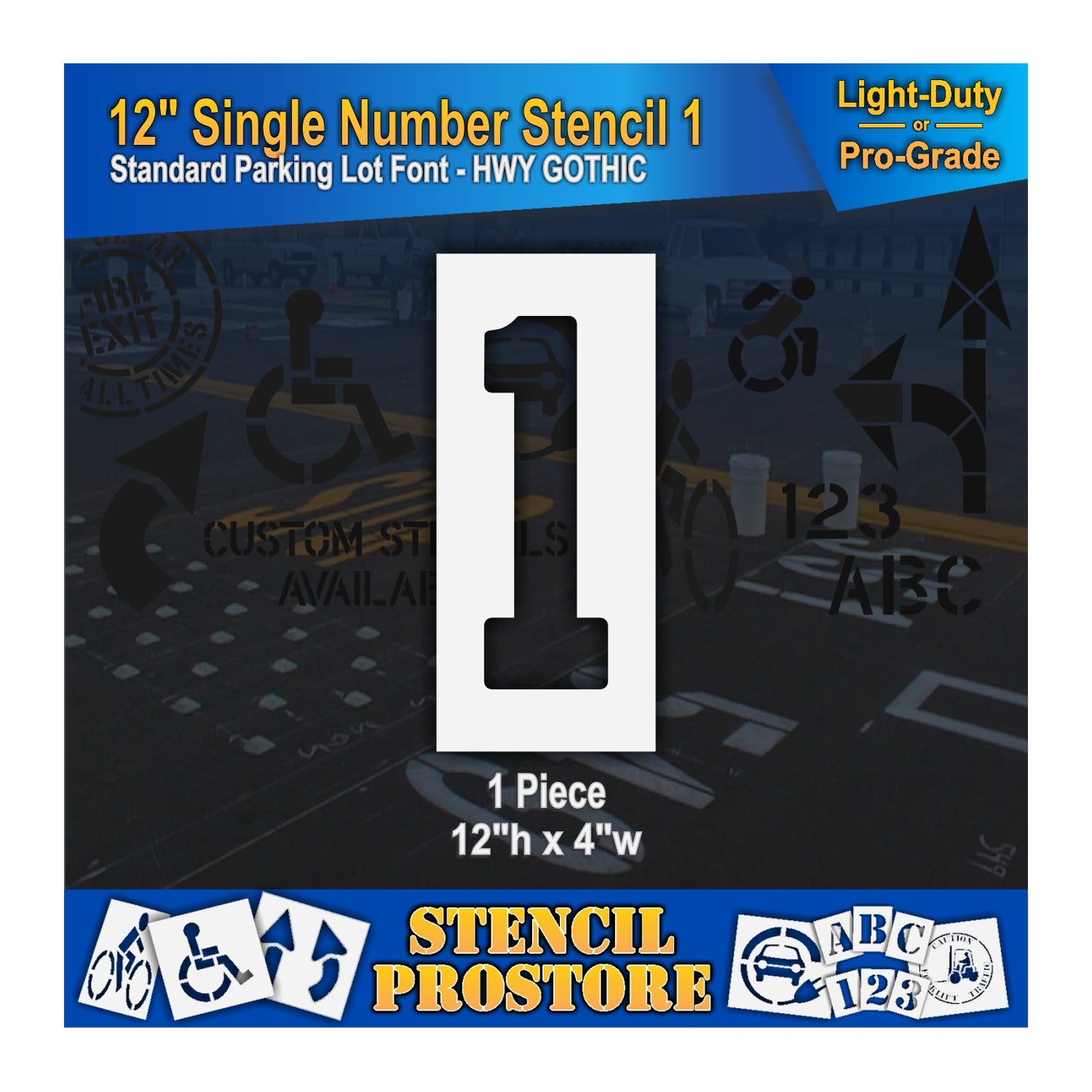 12" Number Kit Stencil