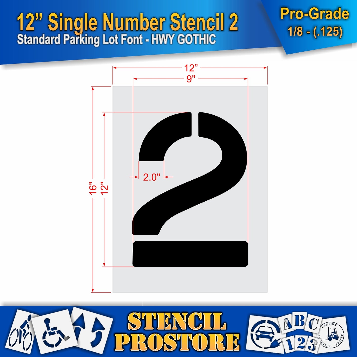 12" Number Kit Stencil