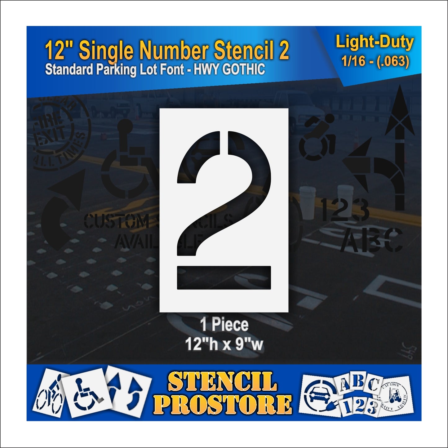 12" Number Kit Stencil