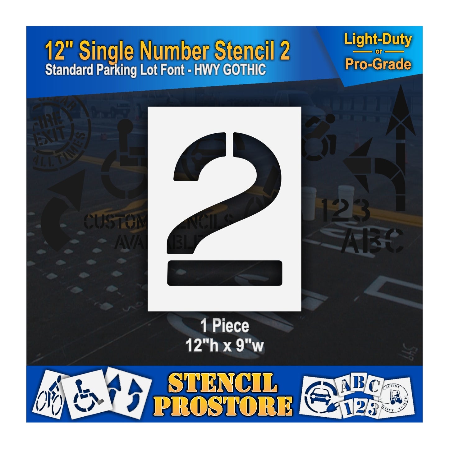12" Number Kit Stencil