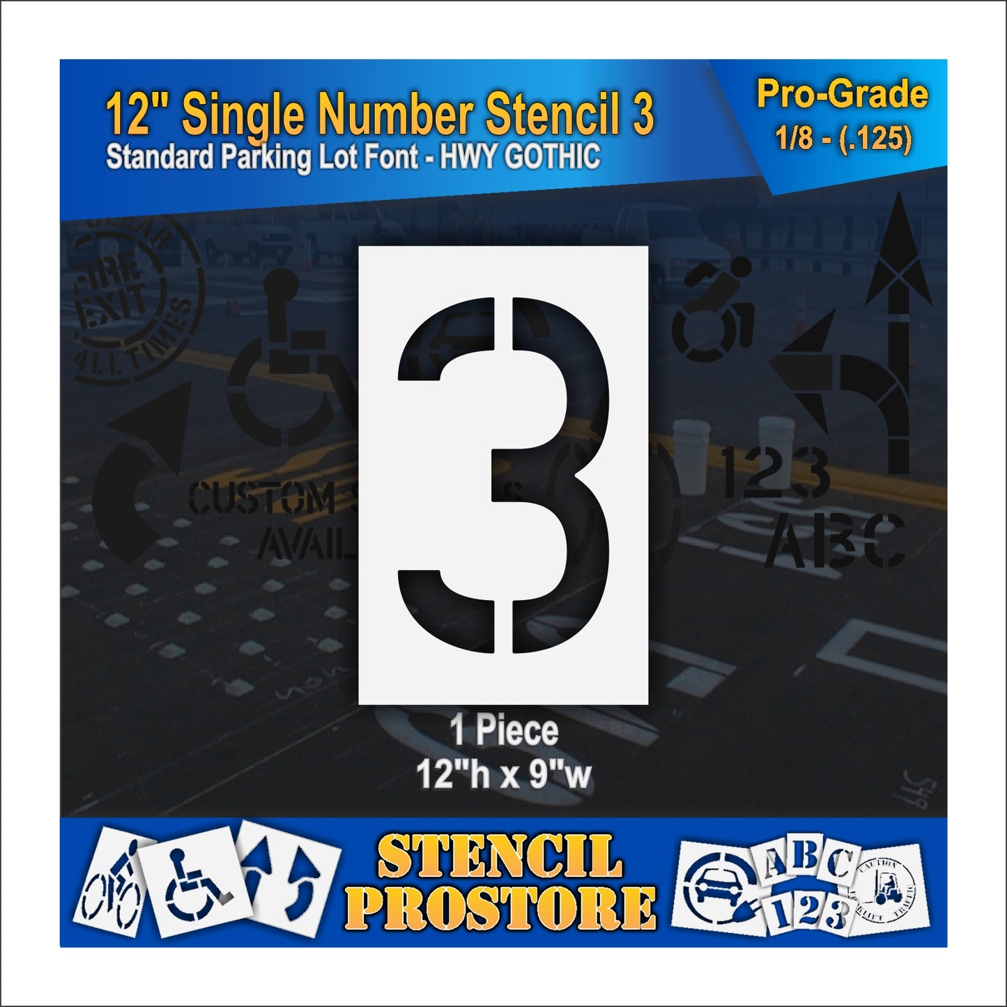 12" Number Kit Stencil