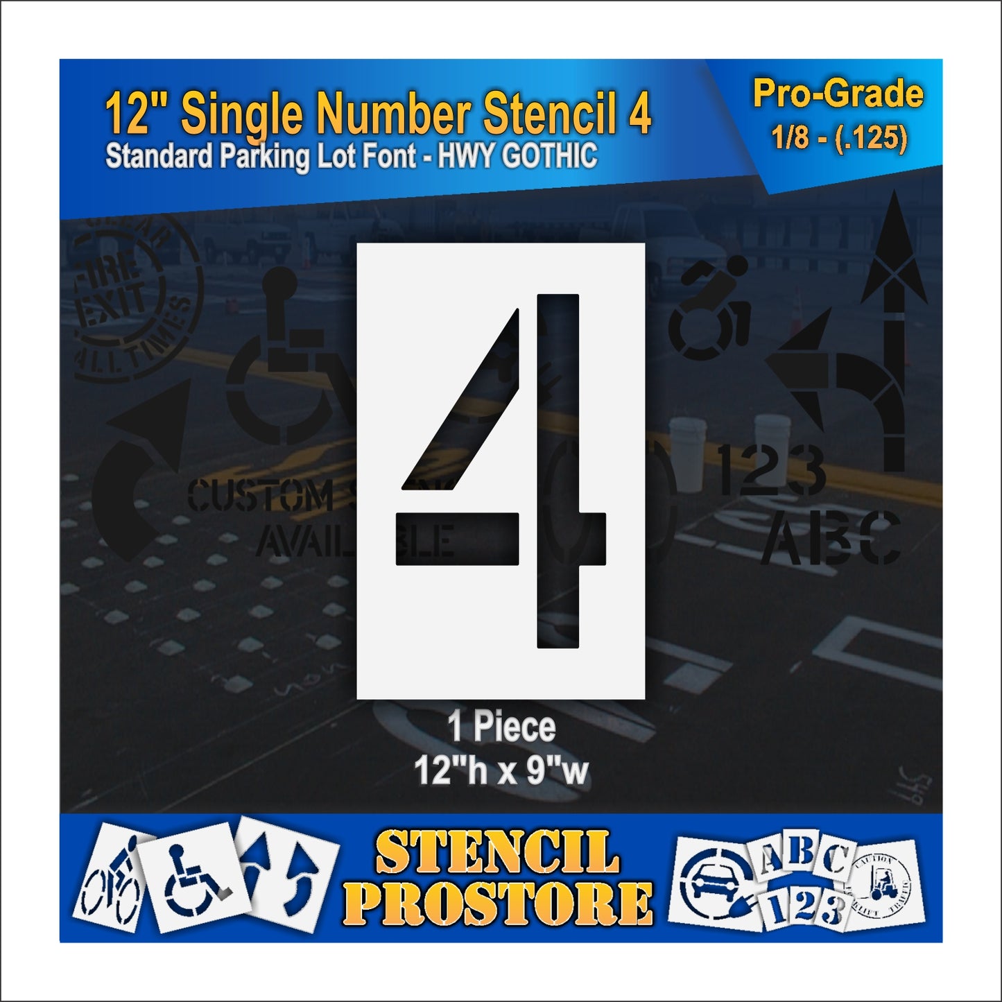 12" Number Kit Stencil