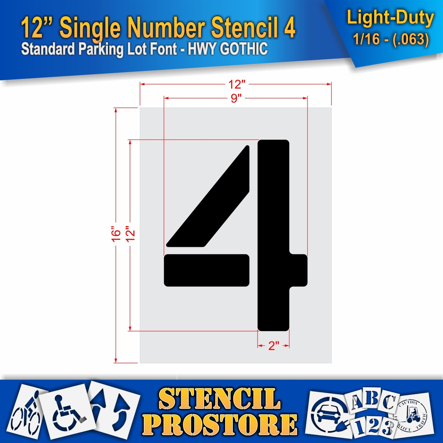 12" Number Kit Stencil
