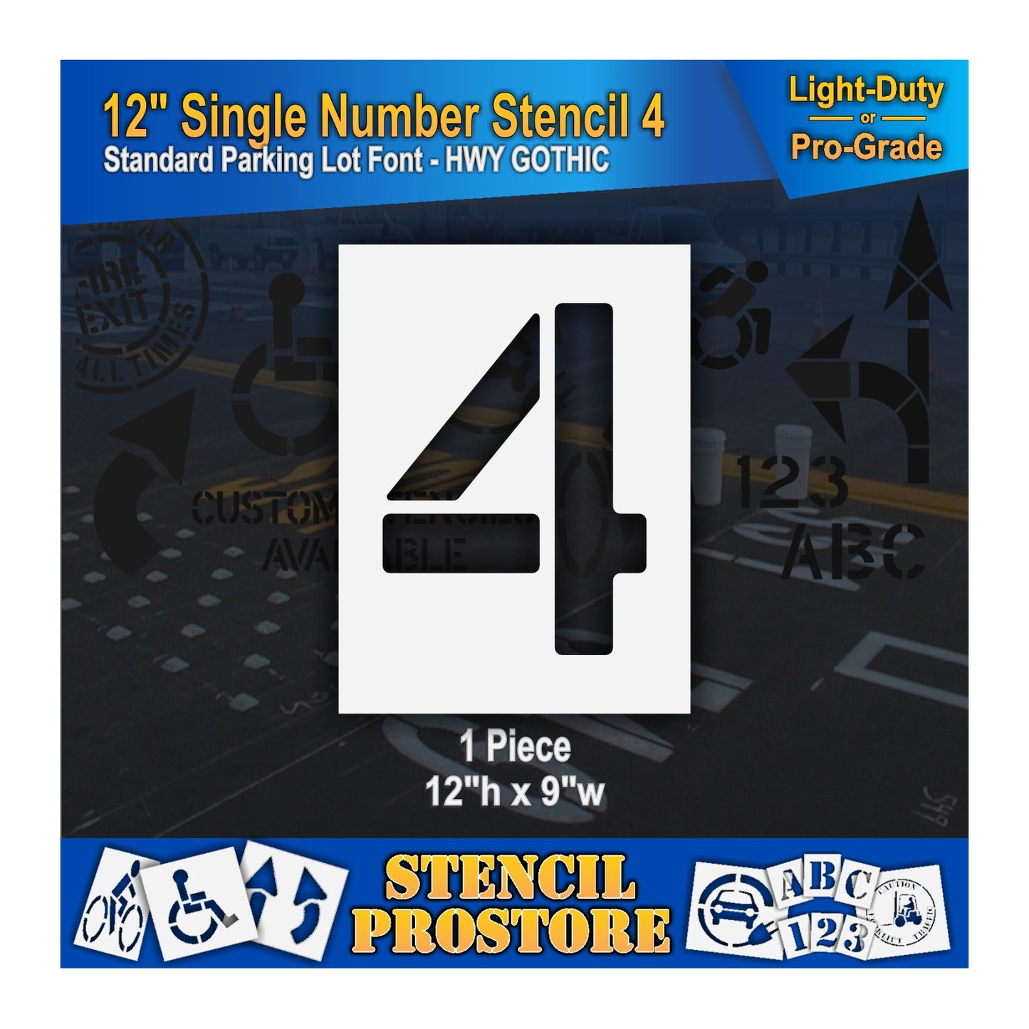 12" Number Kit Stencil
