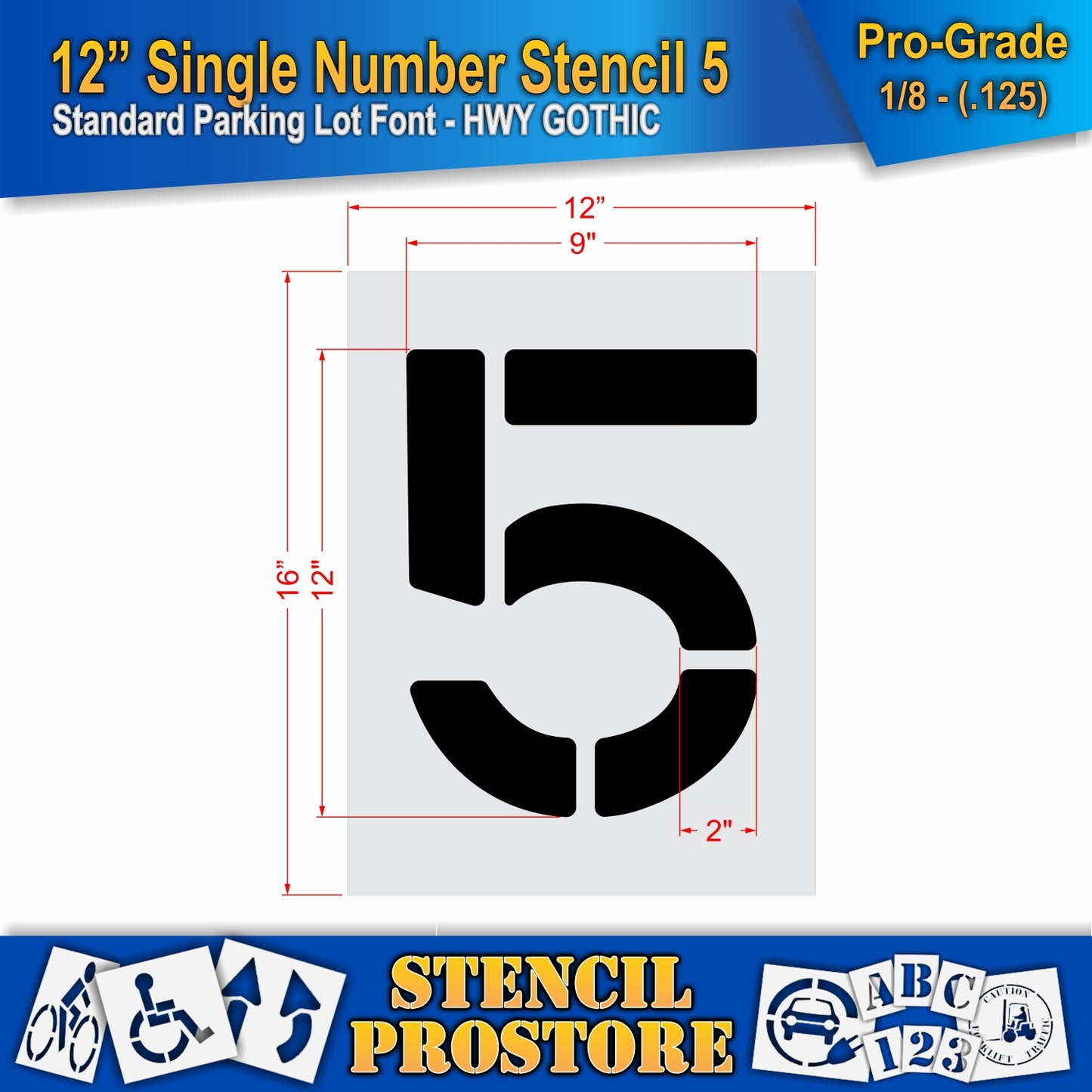 12" Number Kit Stencil