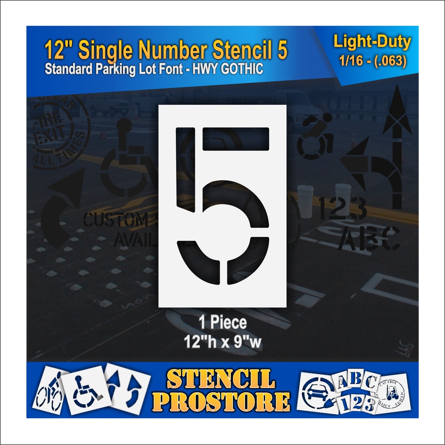 12" Number Kit Stencil