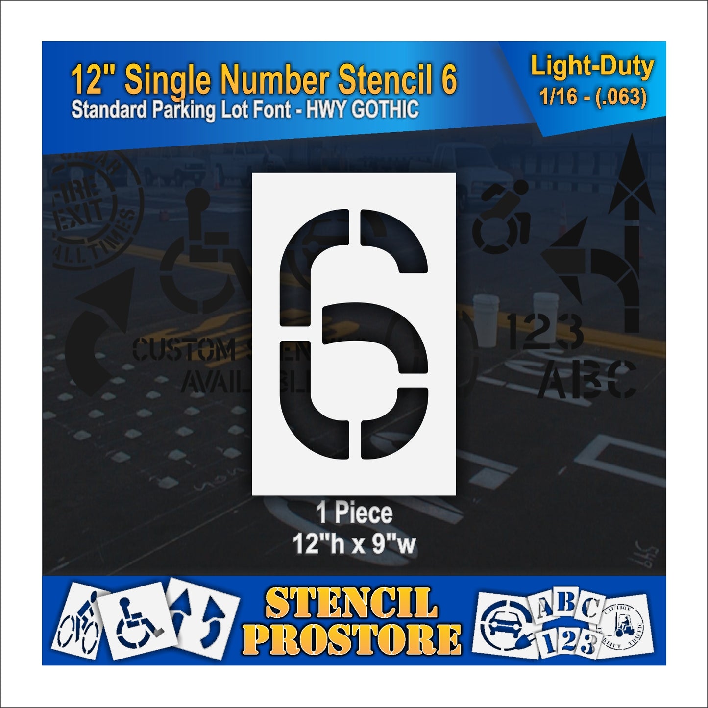 12" Number Kit Stencil