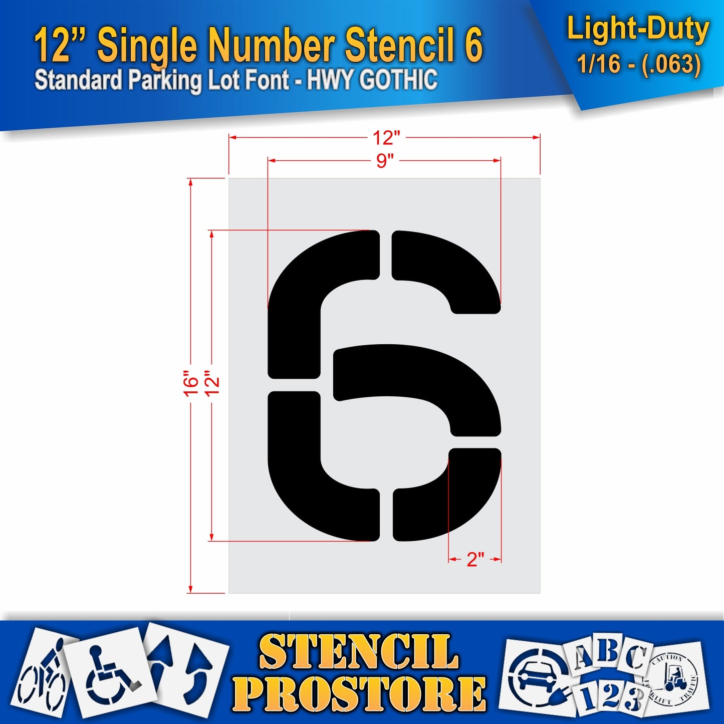 12" Number Kit Stencil
