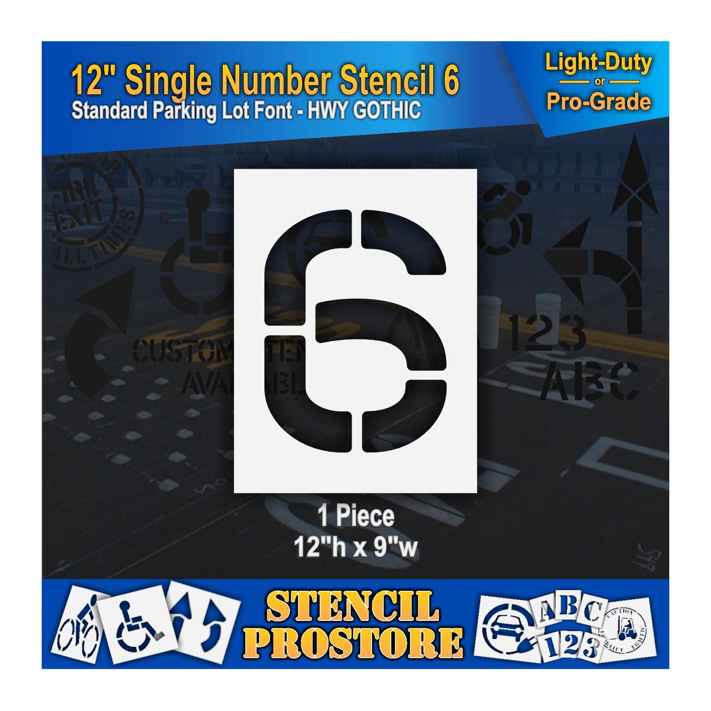 12" Number Kit Stencil