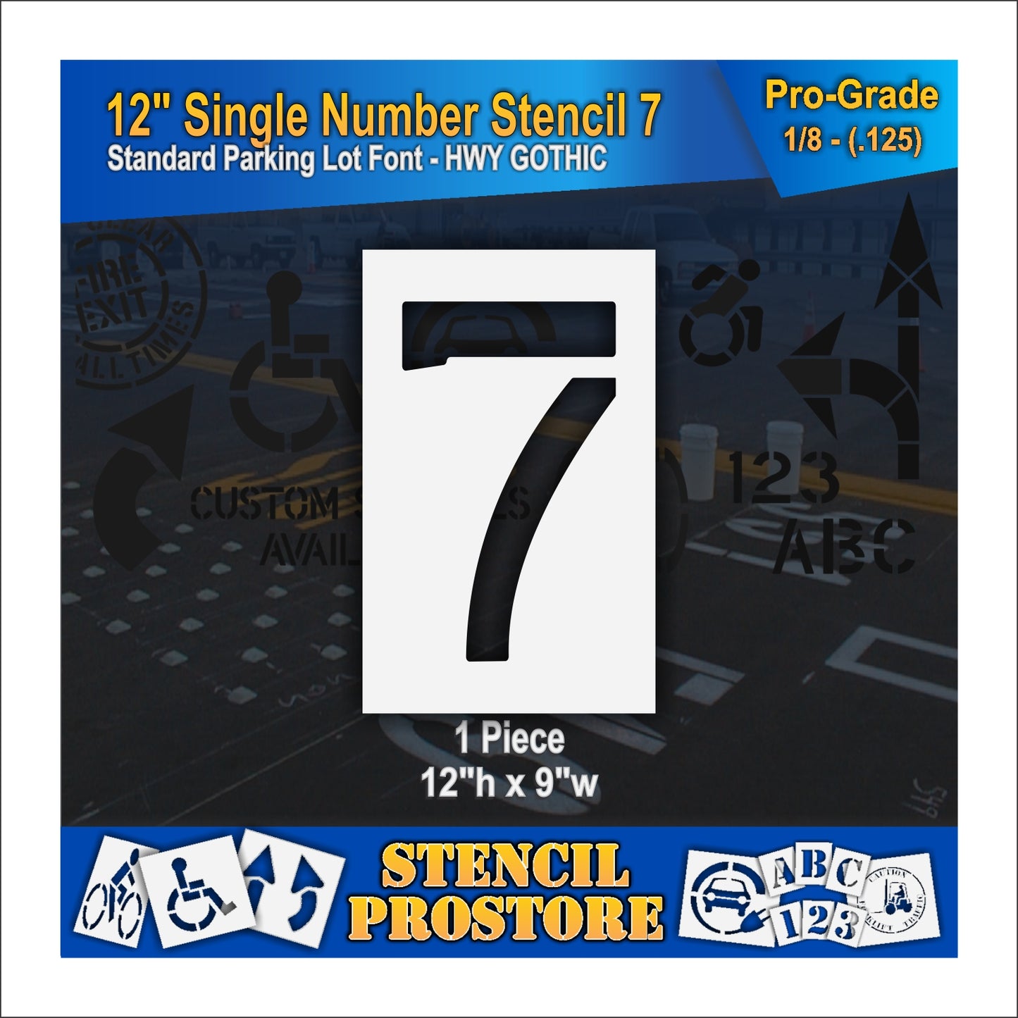 12" Number Kit Stencil