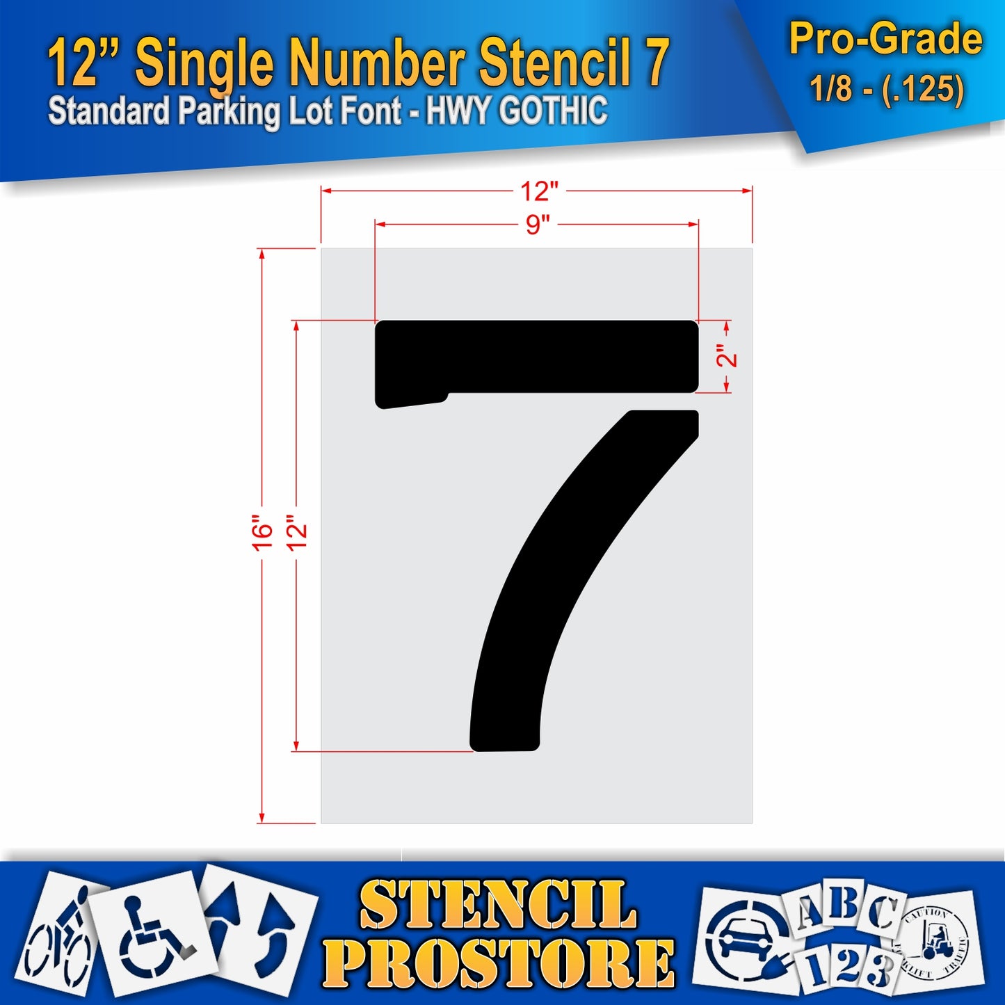 12" Number Kit Stencil