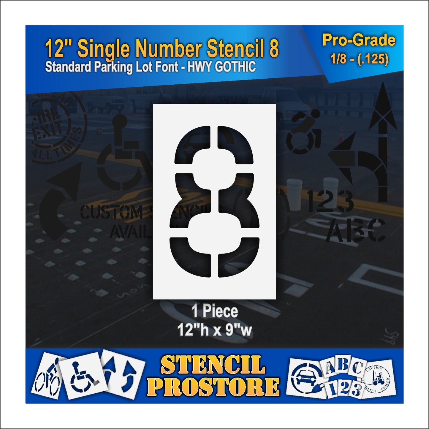 12" Number Kit Stencil