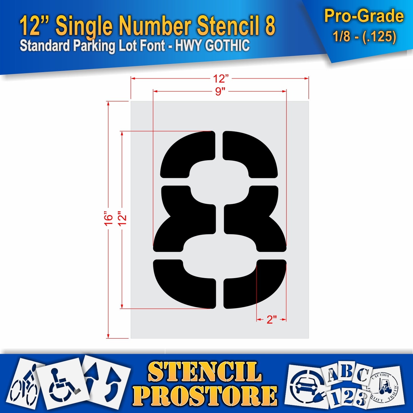 12" Number Kit Stencil