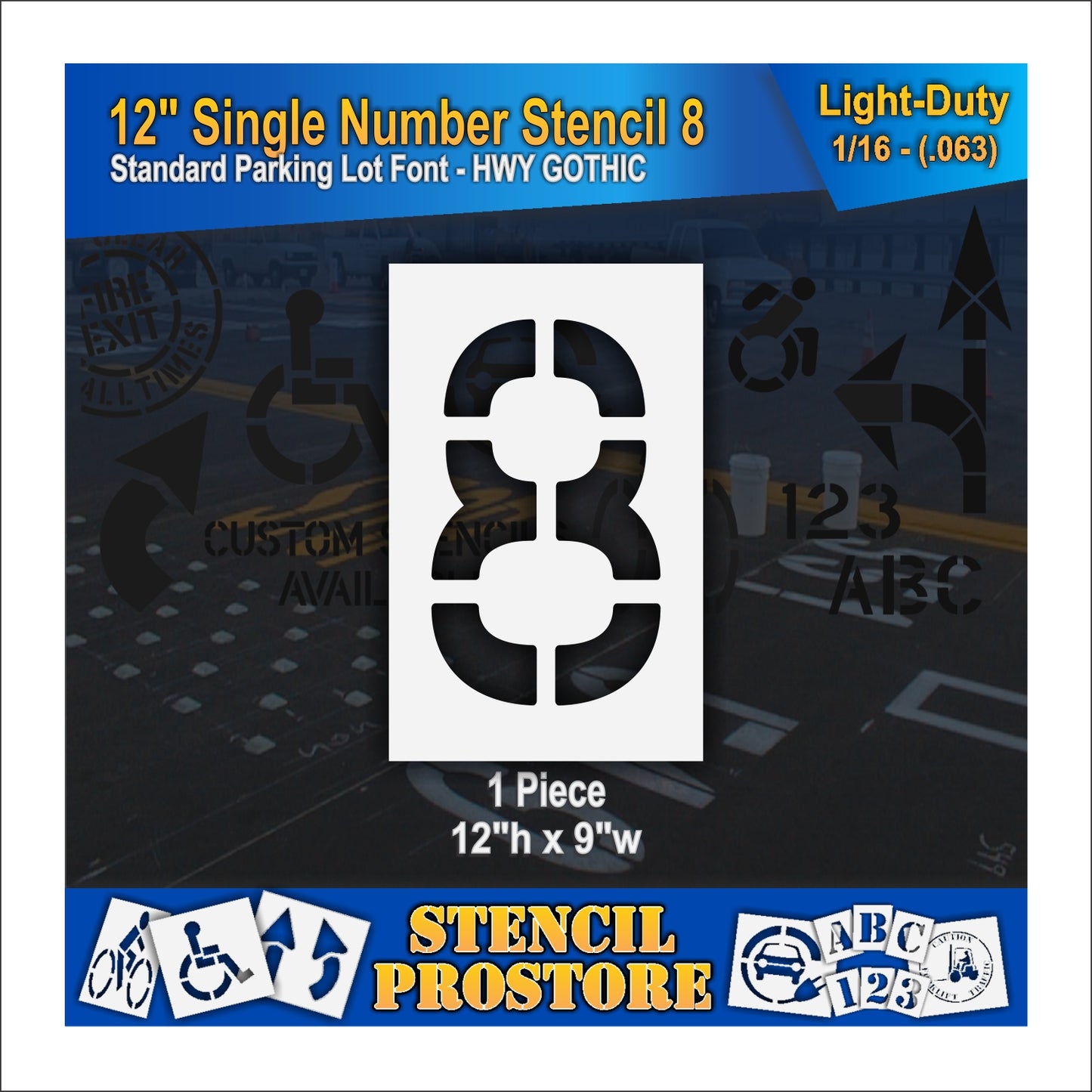 12" Number Kit Stencil