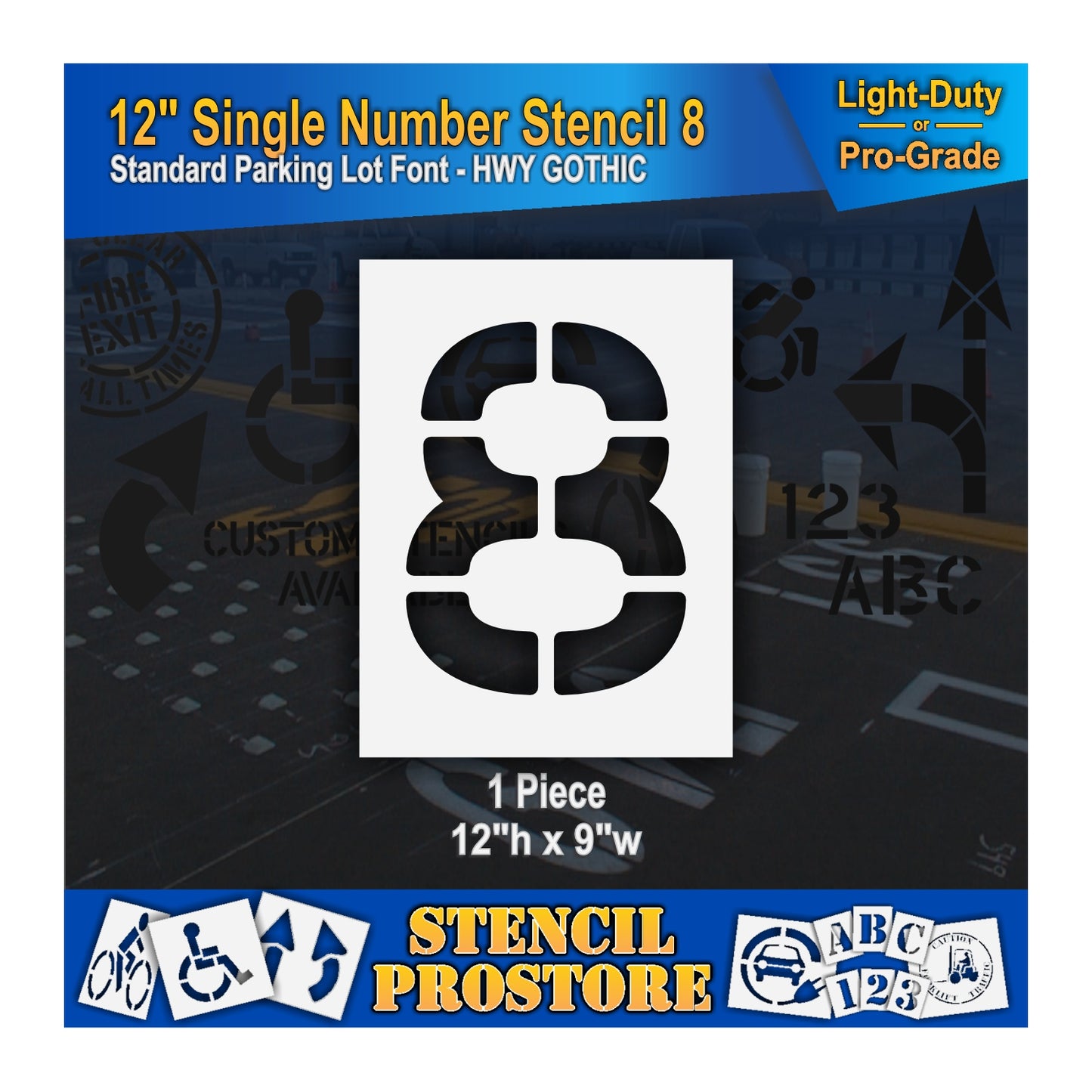 12" Number Kit Stencil