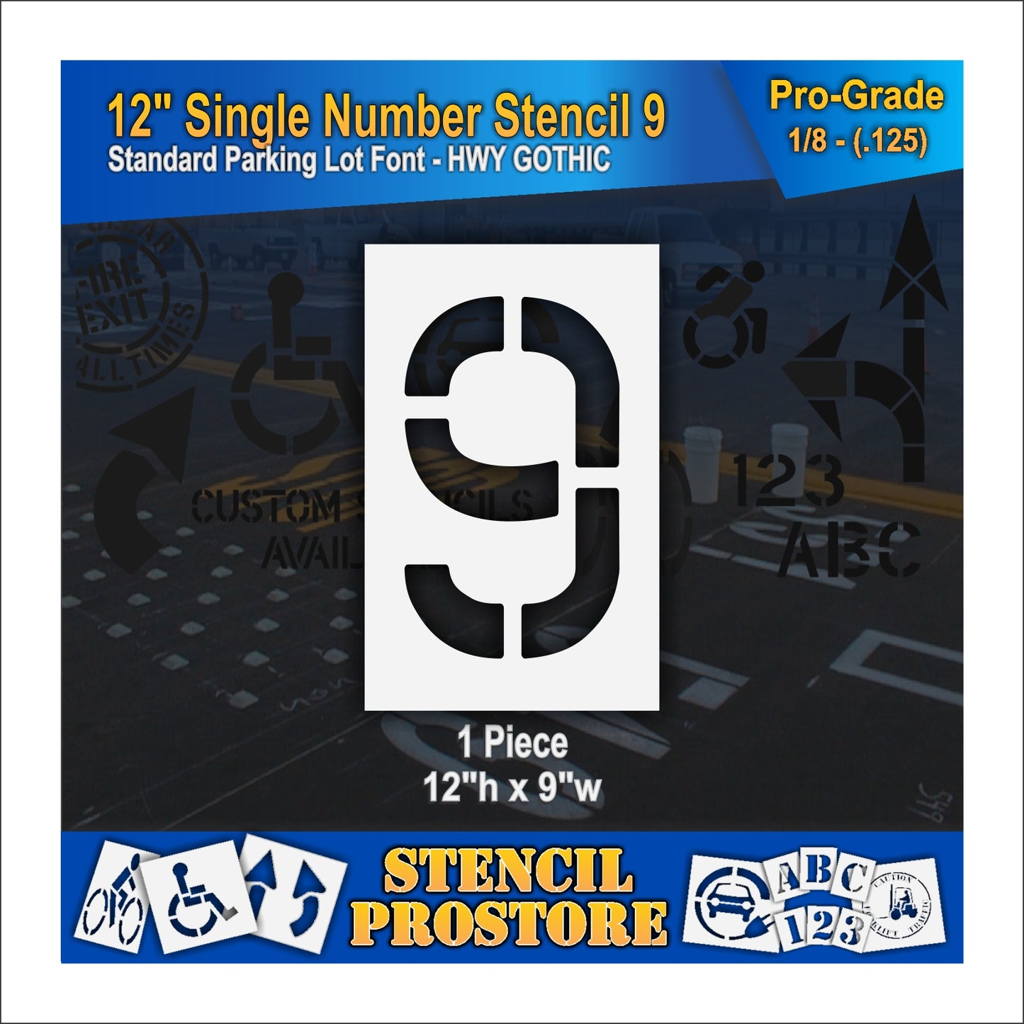 12" Number Kit Stencil