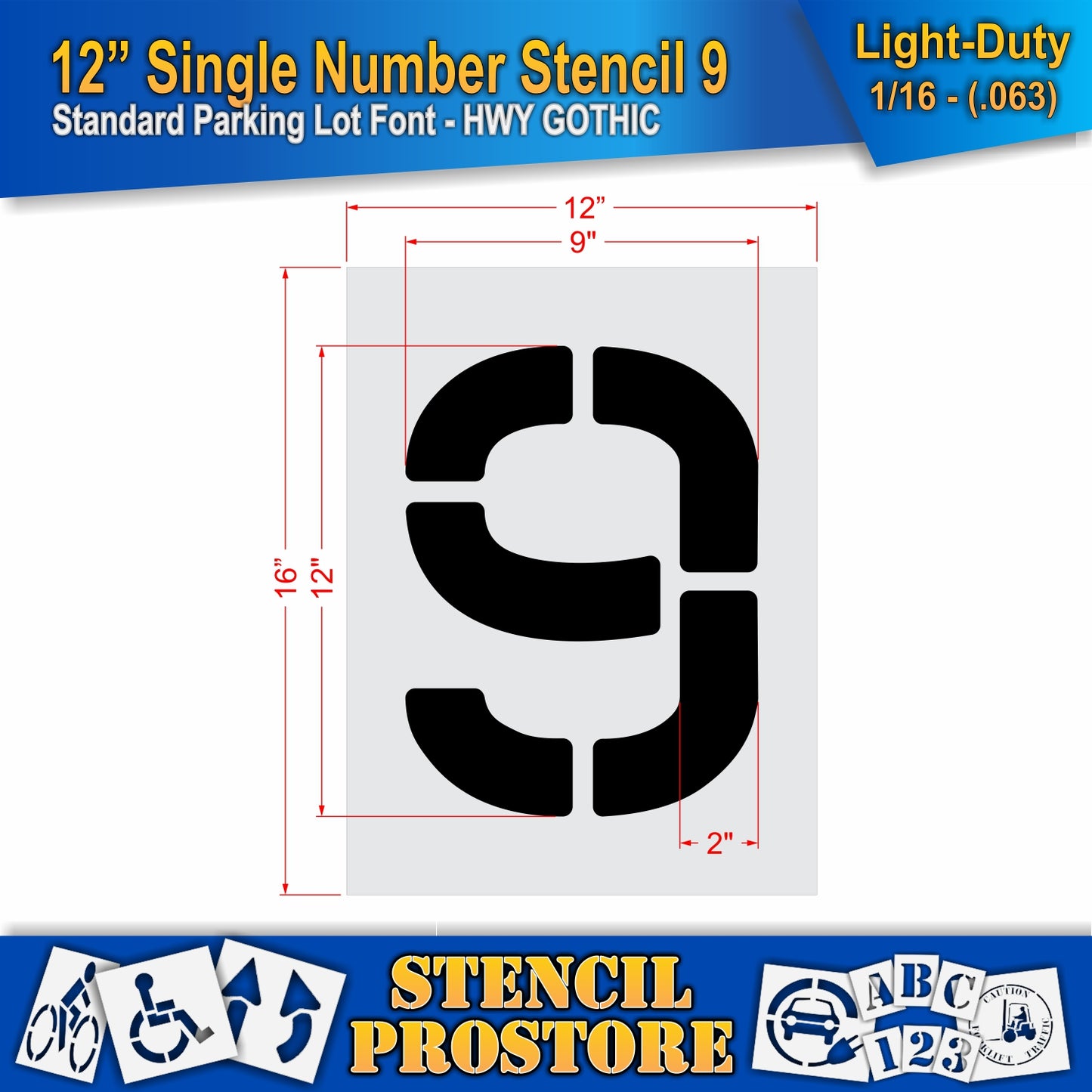 12" Number Kit Stencil