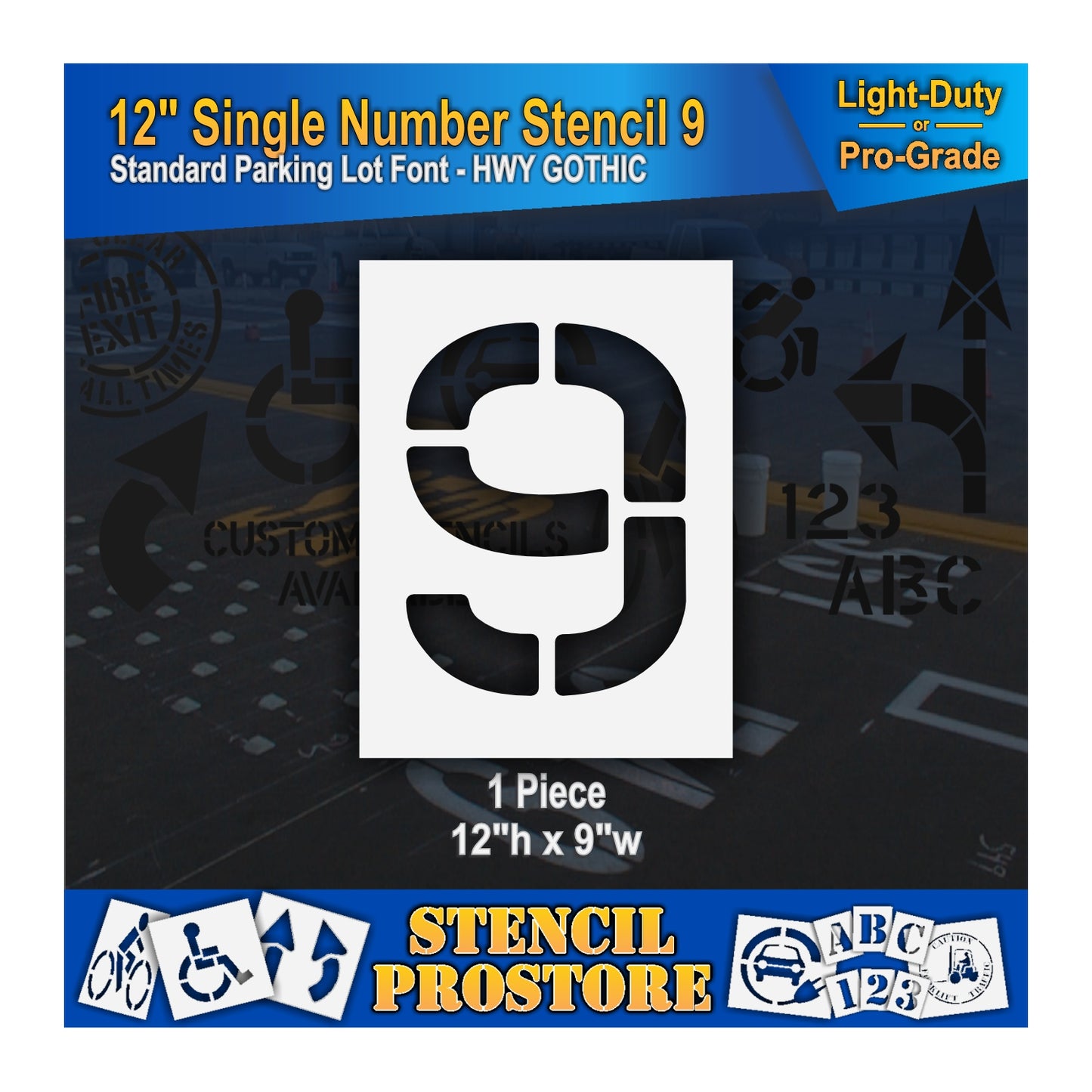 12" Number Kit Stencil