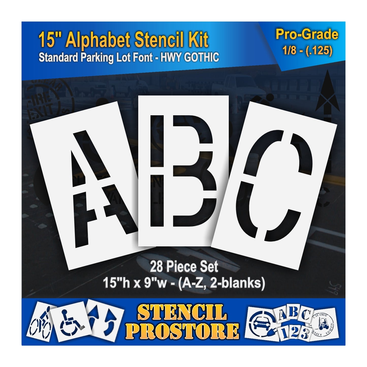 15" Alphabet Kit Stencil