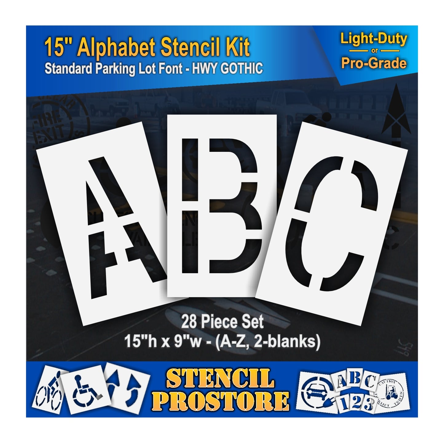 15" Alphabet Kit Stencil