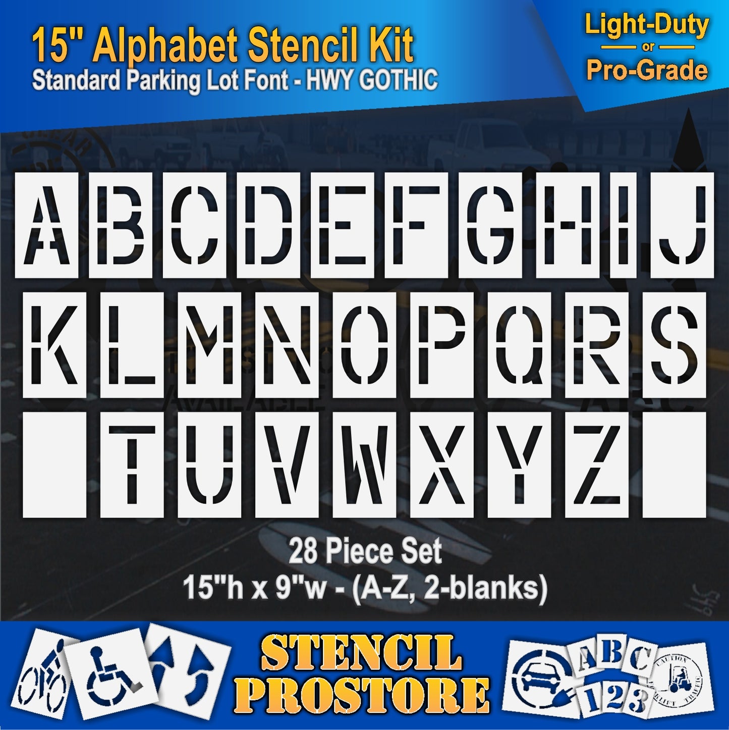 15" Alphabet Kit Stencil