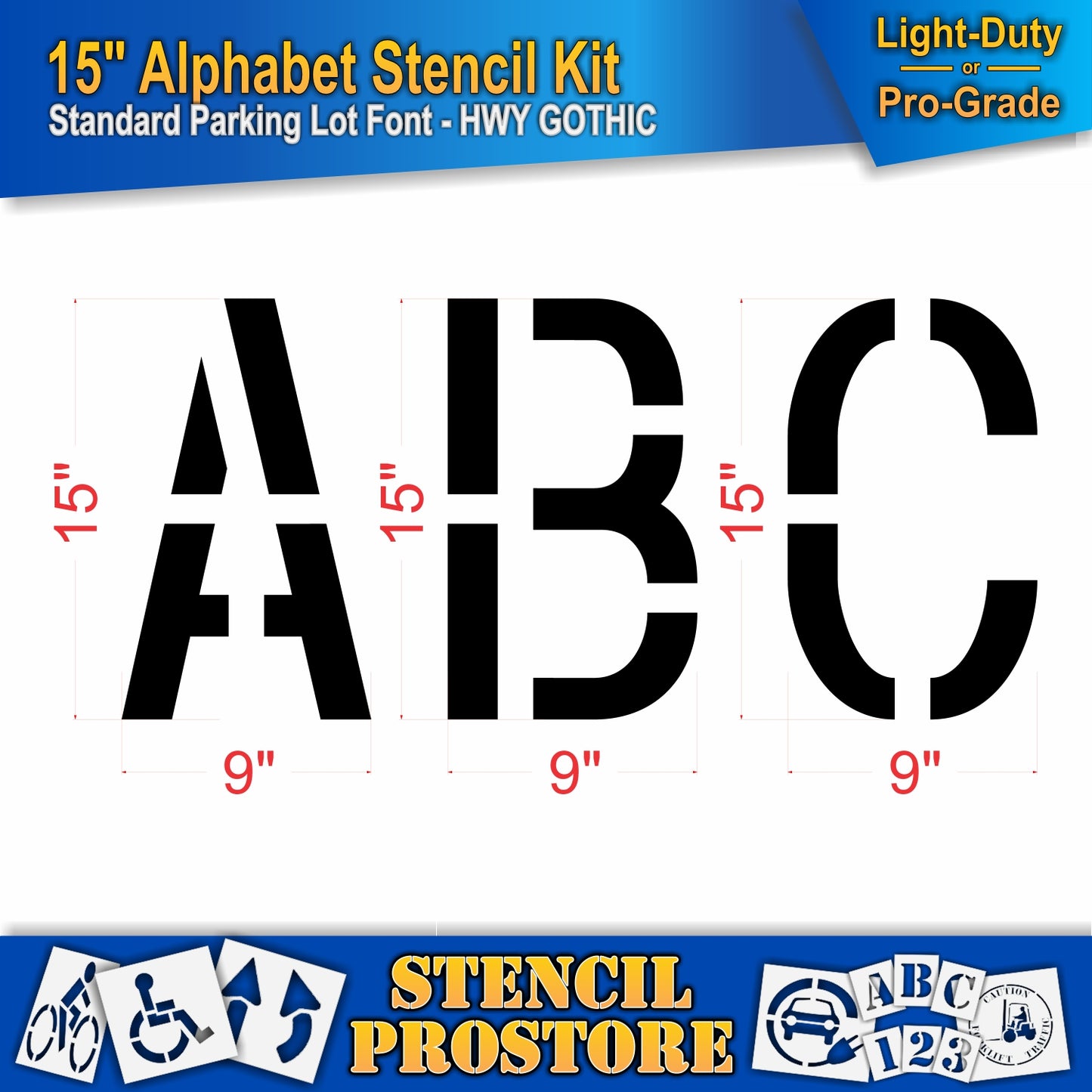 15" Alphabet Kit Stencil