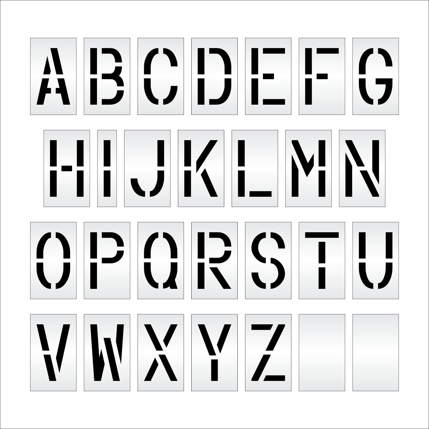 15" alphabet full set A-Z with 2 blanks