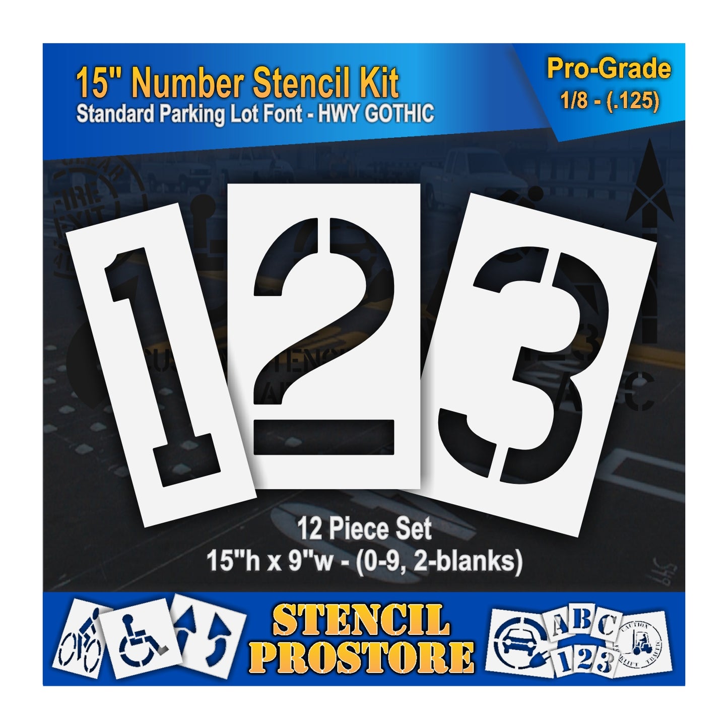 15" Number Kit Stencil