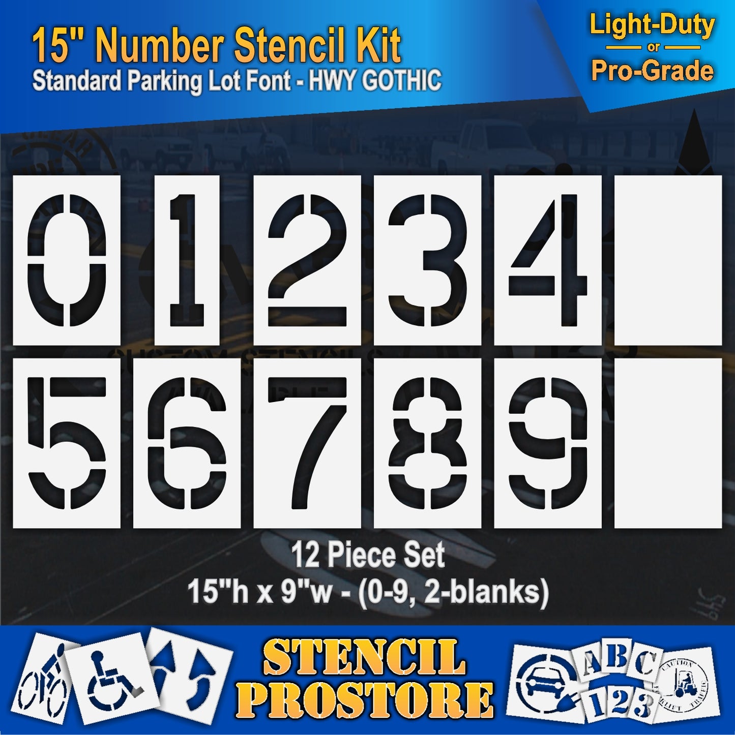 15" Number Kit Stencil