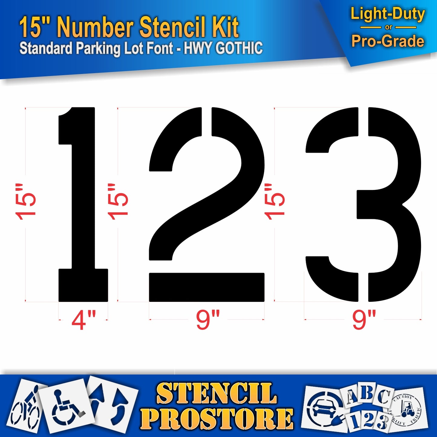 15" Number Kit Stencil