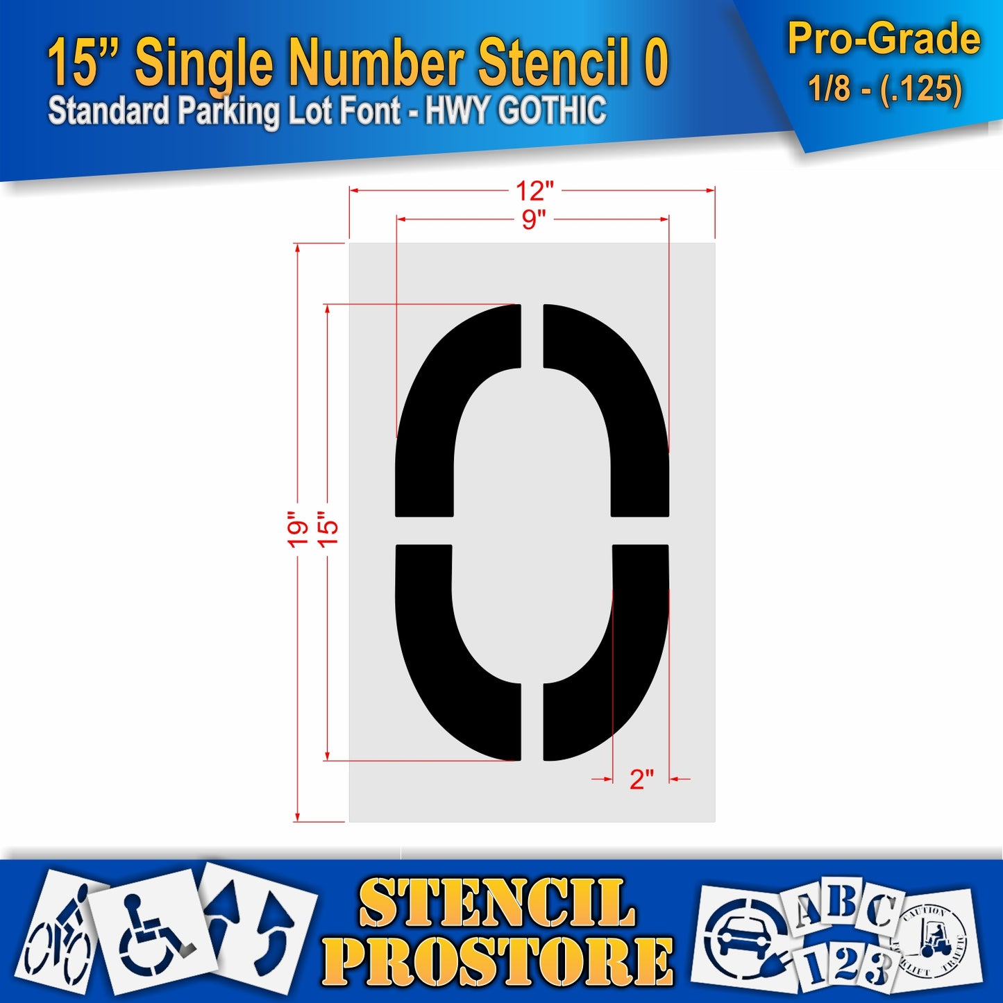 15" Number Kit Stencil