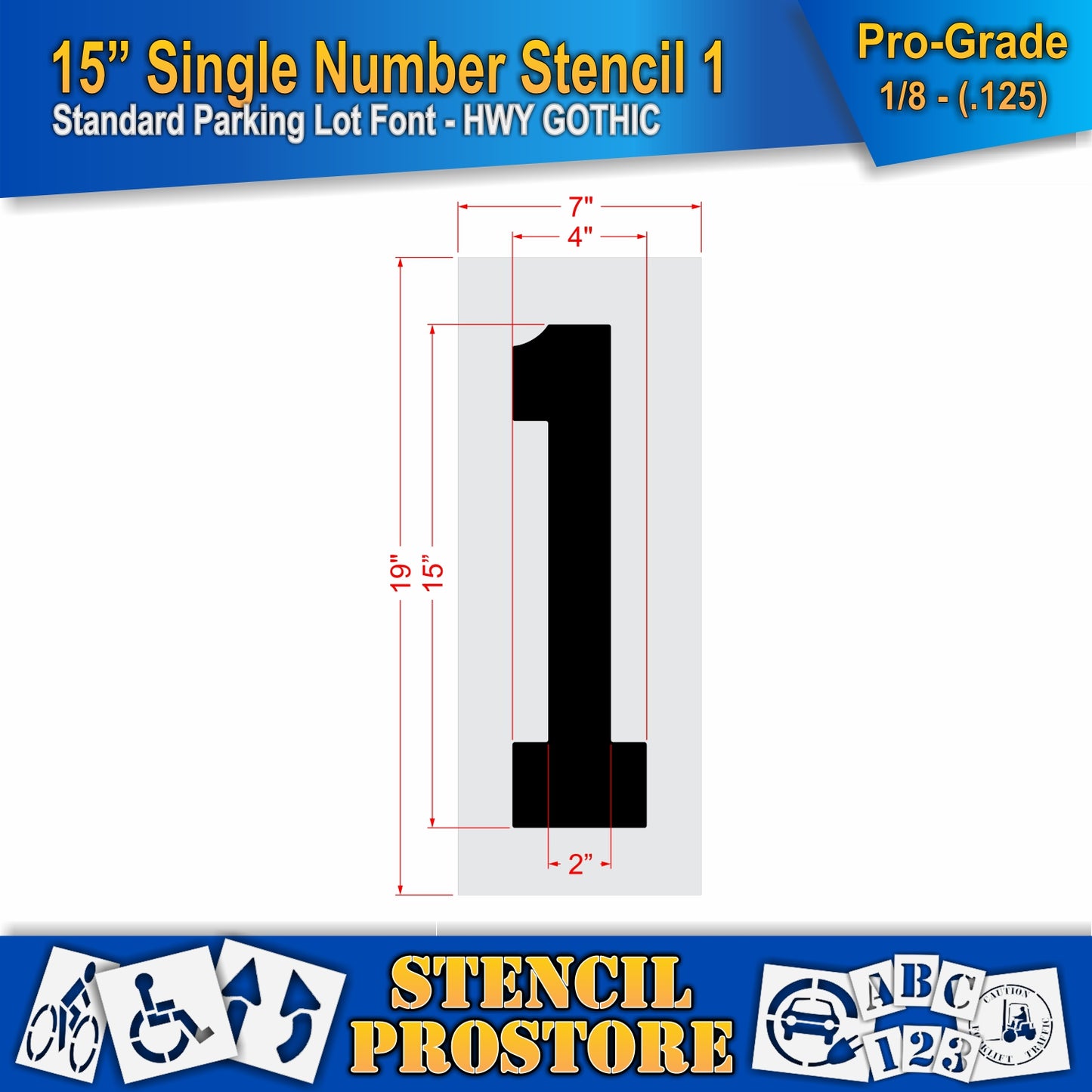 15" Number Kit Stencil