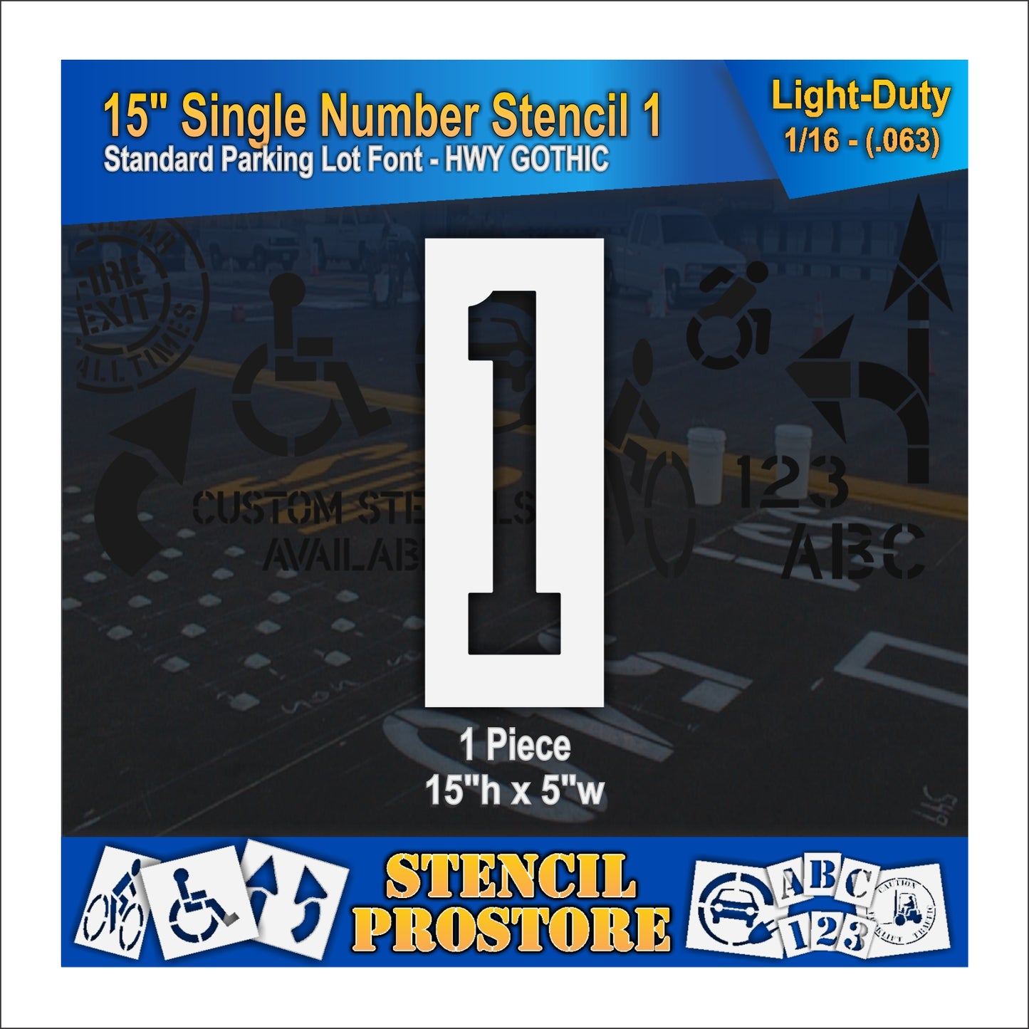 15" Number Kit Stencil