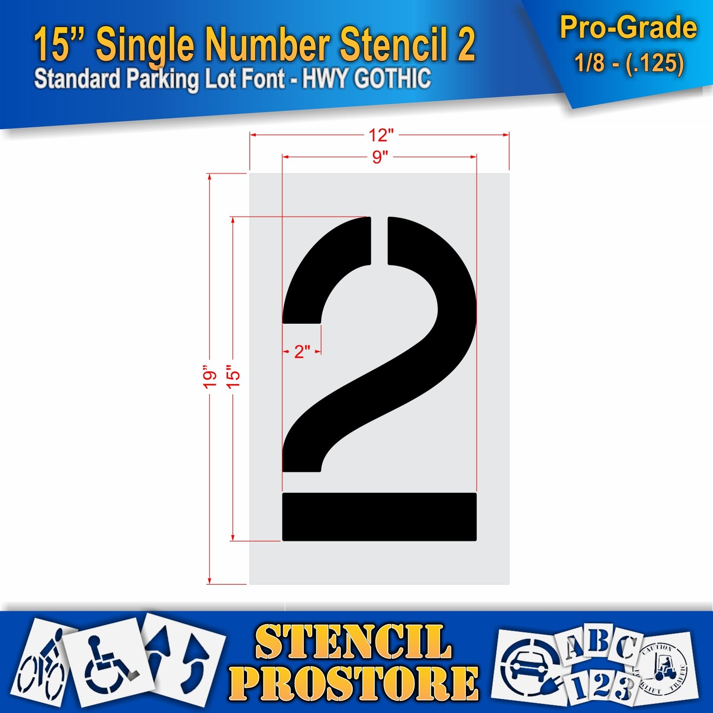 15" Number Kit Stencil