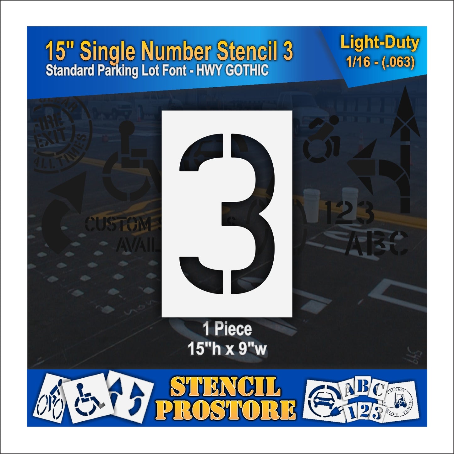 15" Number Kit Stencil