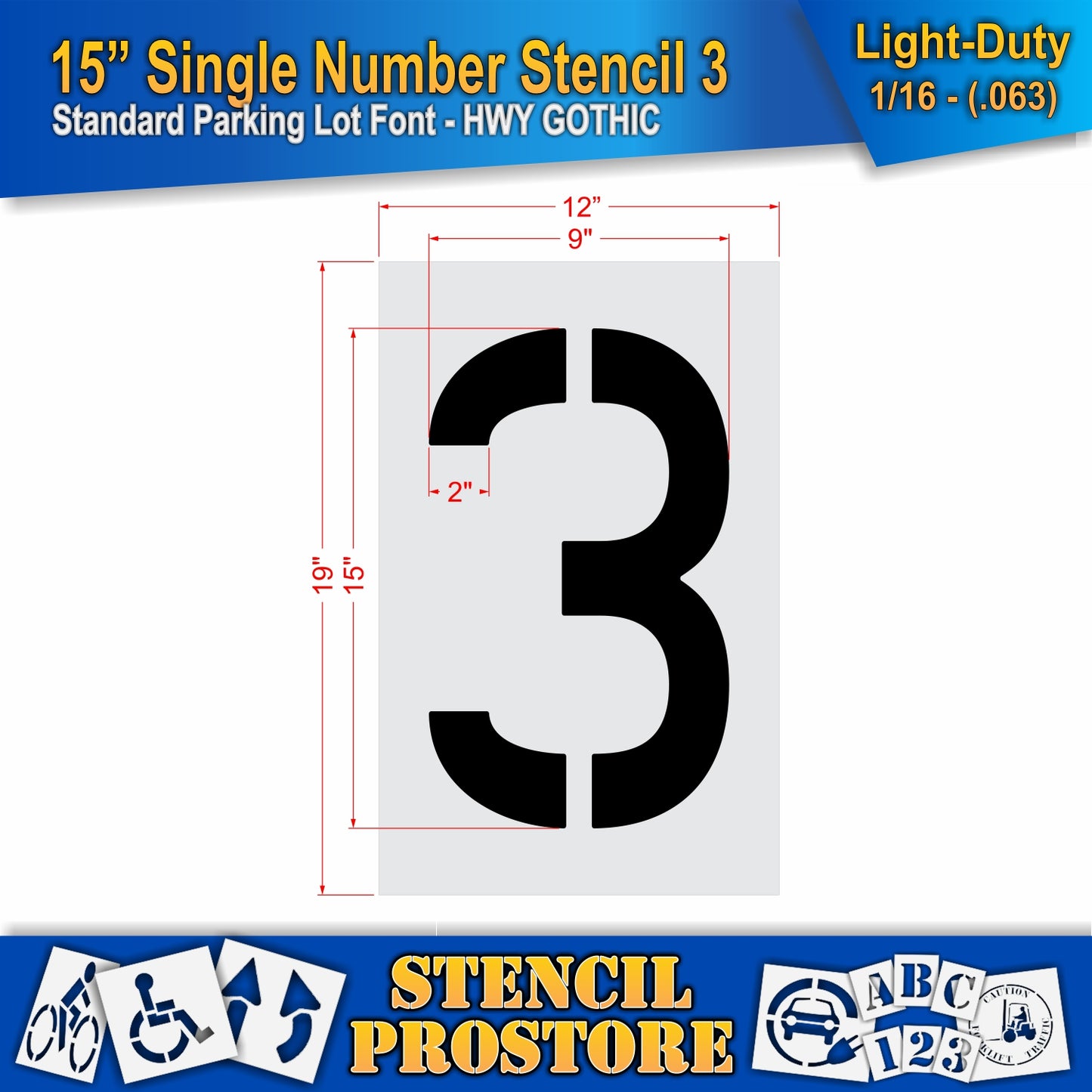 15" Number Kit Stencil